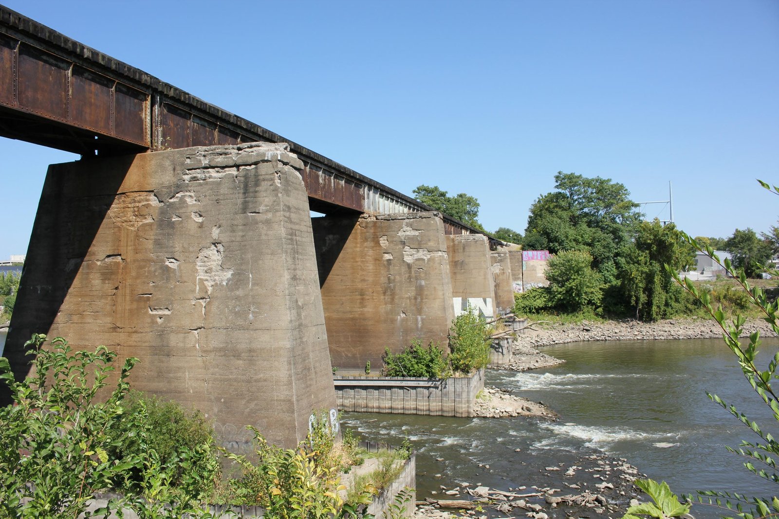 Looking east
